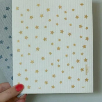 Florence Cellulose Dish Cloth Gold Sparkles