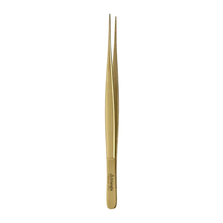 Triangle 15cm gold straight tweezer