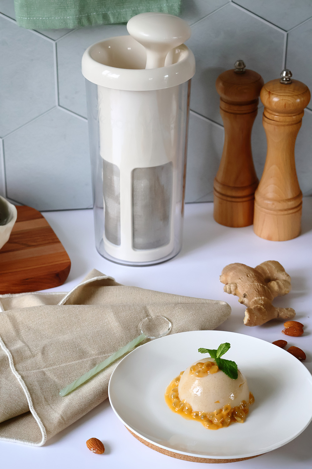 Vegan Almond Milk Ginger Puddings Chef's Complements