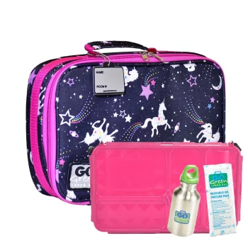 Go Green Lunch Box Magical Sky Set Pink
