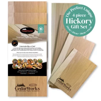 CedarWorks Gourmet Hickory Wood Grilling Planks 4 Piece