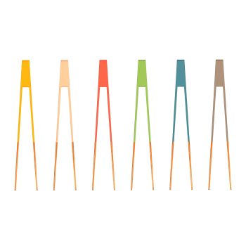 Pebbly Magnetic Toast Tongs 24cm Assorted Colours