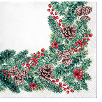 PAW Decor Lunch Napkins 33cm Winter Branches Pack of 20