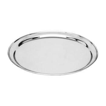 Serving Tray Stainless Steel 18/8 Round (3 Sizes) - 400mm