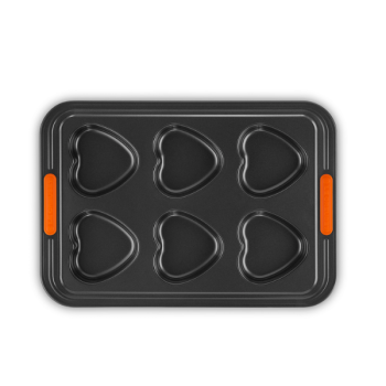 Le Creuset Toughened Non-Stick Heart Tray 6 hole