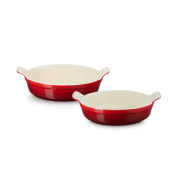 Heritage Round Baking Dish Set Cerise