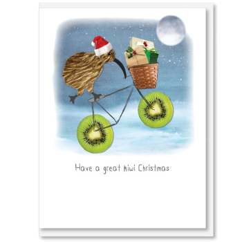 i candy Card Kiwi Christmas - Kiwi Bike Christmas