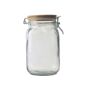 Kate's Kitchen Square Glass Jar with Bamboo Lid 1250ml