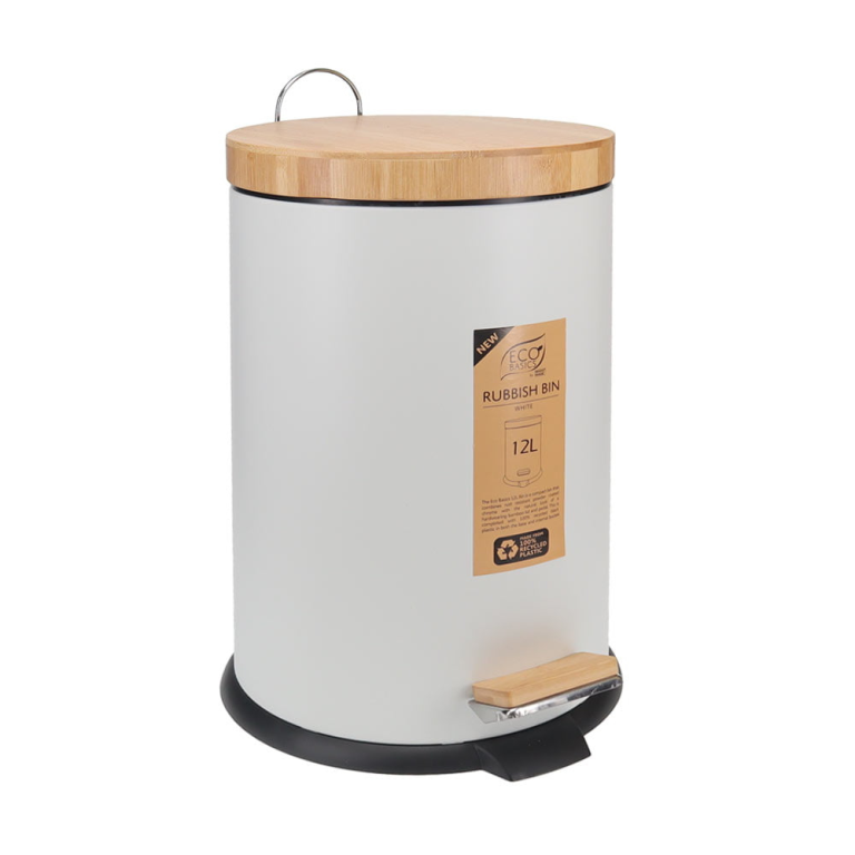 12L White Rubbish Bin (1)