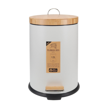 White Magic Eco Basics Rubbish Bin 12L White