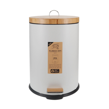 White Magic Eco Basics Rubbish Bin 20L White