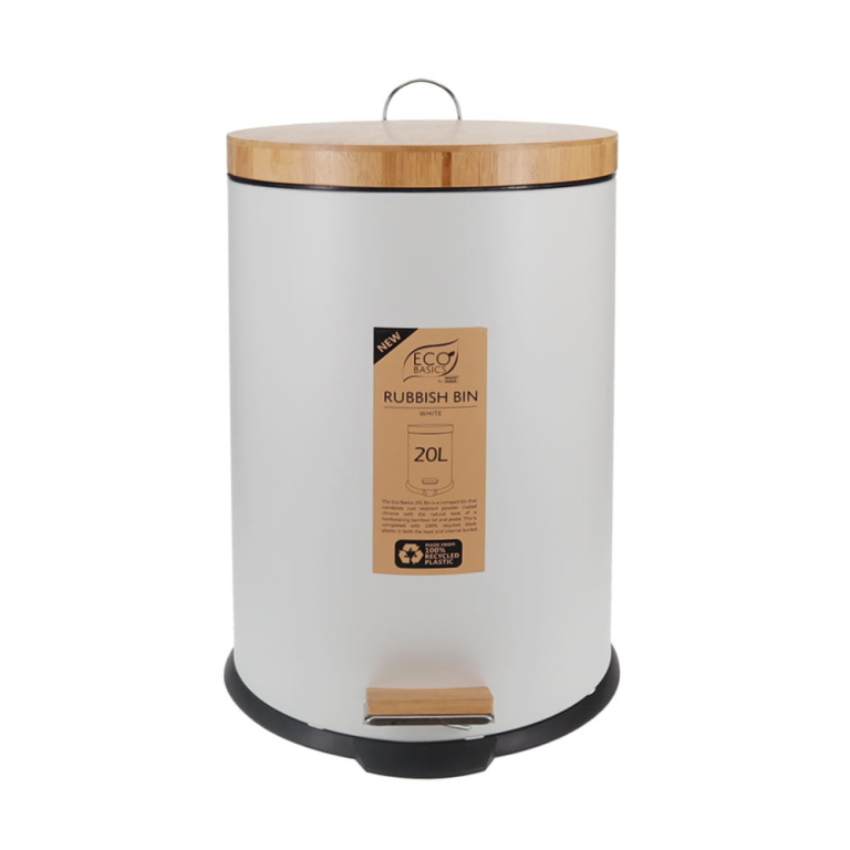 20L White Rubbish Bin (4)