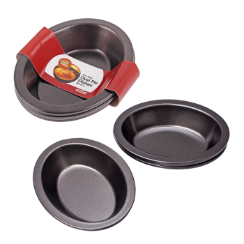 Daily Bake Non-Stick Oval Pie Dish 14x10cm Set of 4