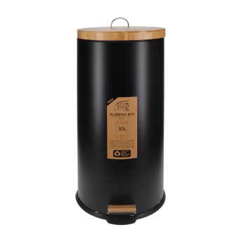 White Magic Eco Basics Rubbish Bin 30L Black