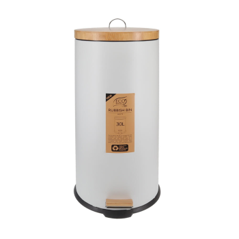 White Magic Eco Basics Rubbish Bin 30L White