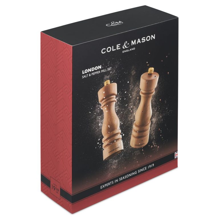 31571 – Cole & Mason – London Mills Natural Beech Gift Set 18cm – PK – 02