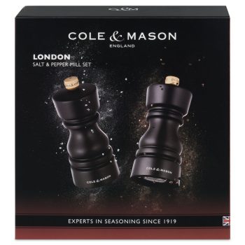 31575 – Cole & Mason – London Mills Chocolate Wood Gift Set 13cm – PK – 01