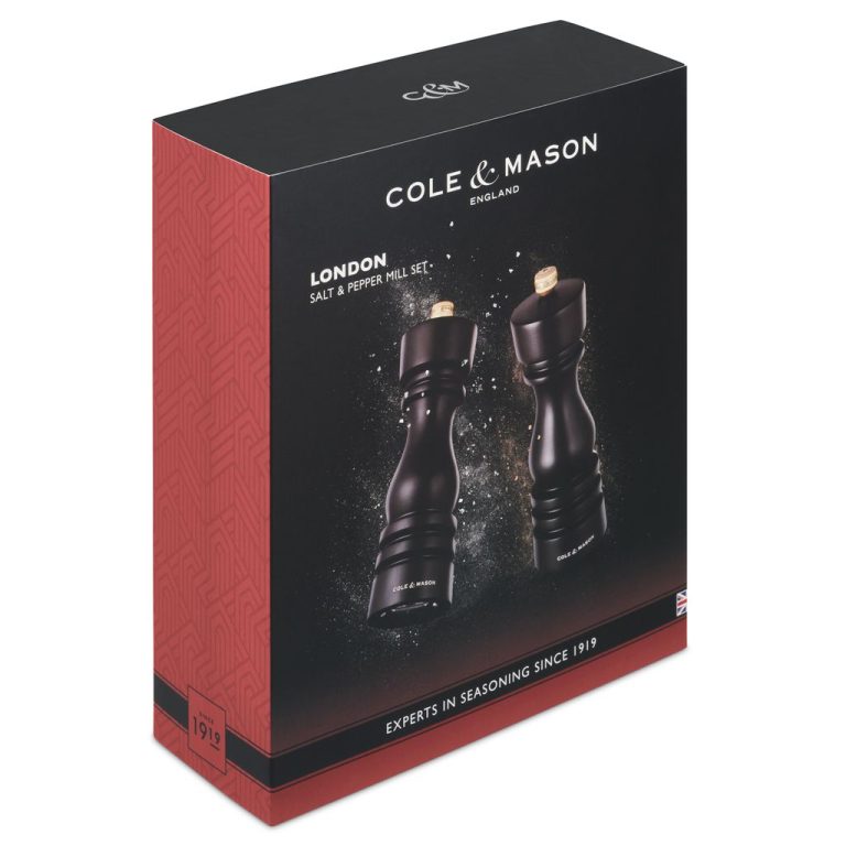 31576 – Cole & Mason – London Mills Chocolate Wood Gift Set 18cm – PK – 02
