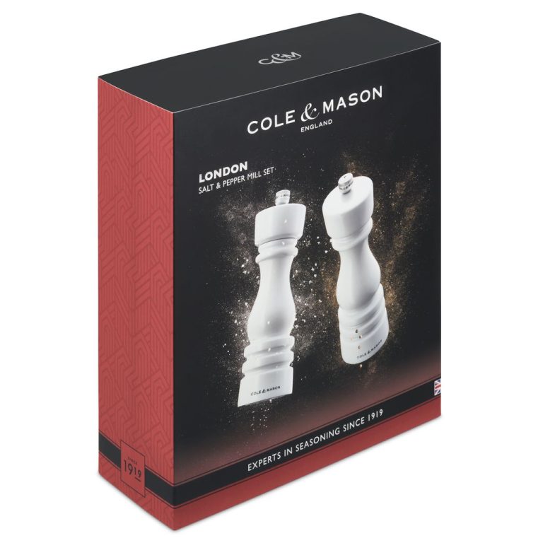31580 – Cole & Mason – London Mills White Gloss Gift Set 18cm – PK – 02