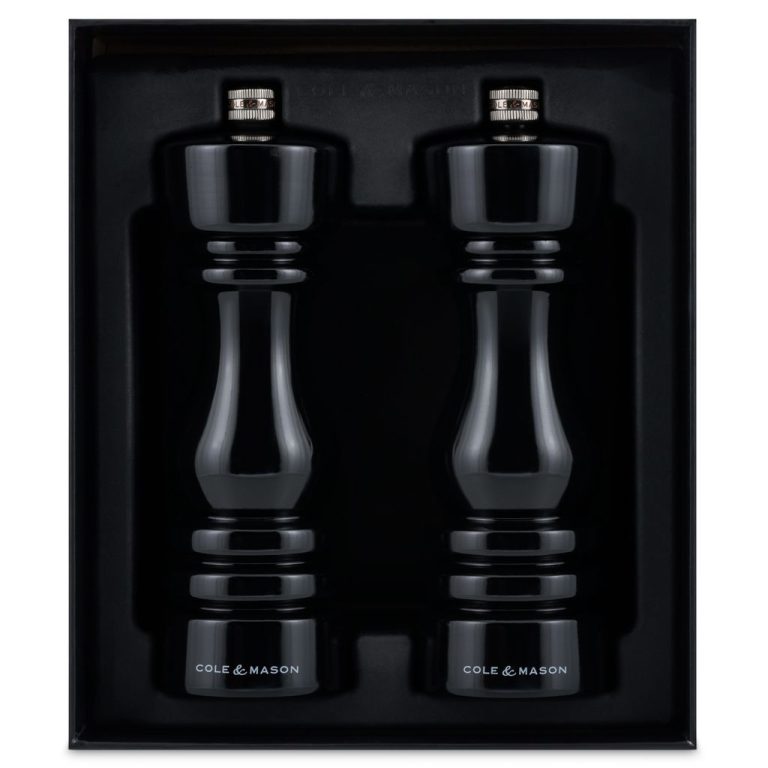 31581 – Cole & Mason – London Mills Black Gloss Gift Set 18cm – PK – 02