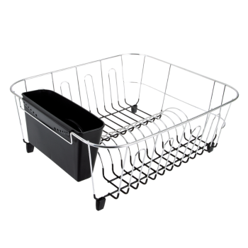 d.line Small Dish Drainer With Caddy Black