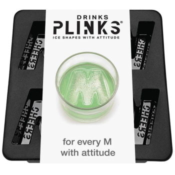 DrinksPlinks Ice Cube Tray Letter M
