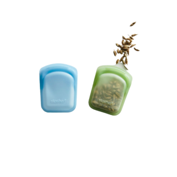 Stasher 2 Pack Pocket Storage Bag Blue & Green