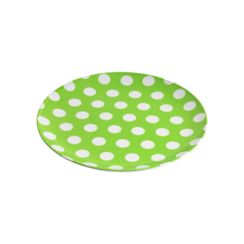 JAB Melamine Coupe Plate White Dots on Lime 20cm