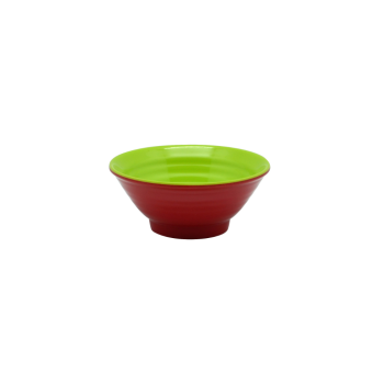 Lime Red Ripple Bowl