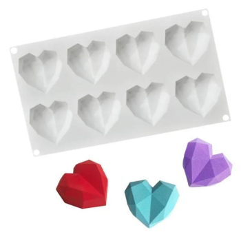 Mini Geo Heart Mould