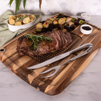Peer Sorensen Acacia Long Grain Carving Board with Feet 56cm (2)