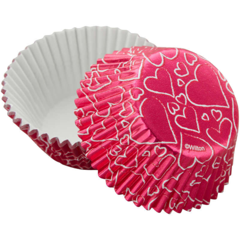 Pink Heart Foil Cases (4)