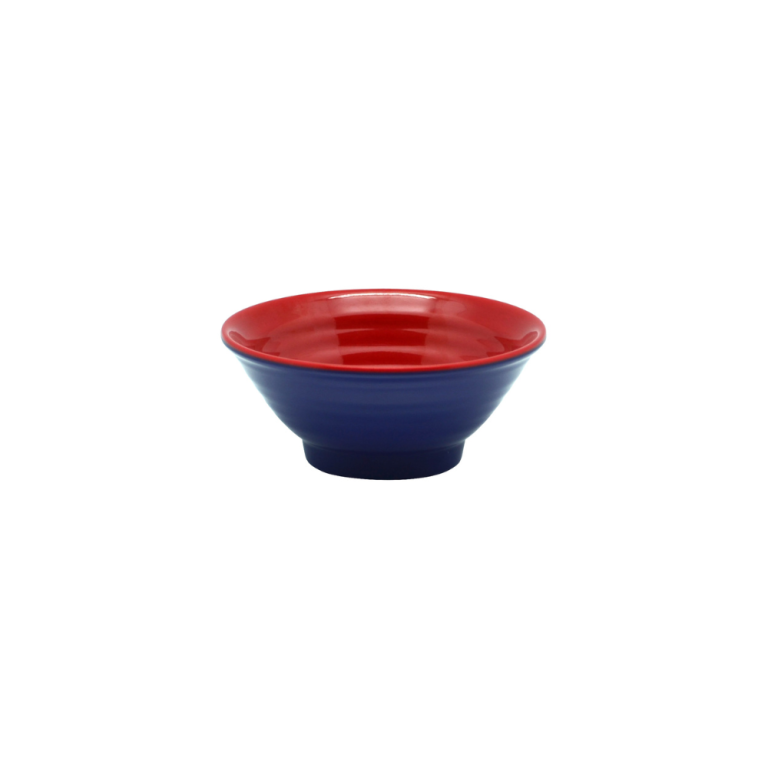 Red Navy Ripple Bowl