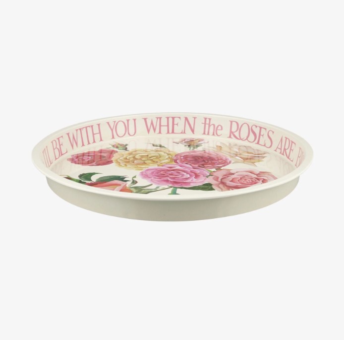 Roses Round tray side
