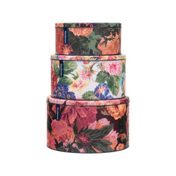 Sanderson Very Rose and Peony Cake Round Tins Set of 3