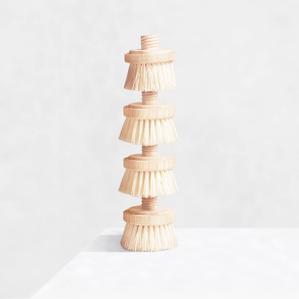 yesēco The ONE BRUSH Soft Bristle Replacement Heads 4 Pack Chef's