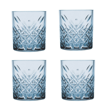 Pasabahce Timeless DOF Blue Glass Set of 4