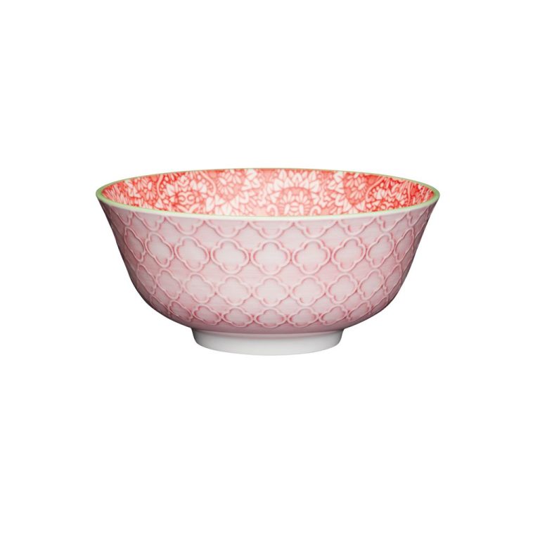 79410 – MIKASA – Does it All Bowl Red Damask – HR – 01