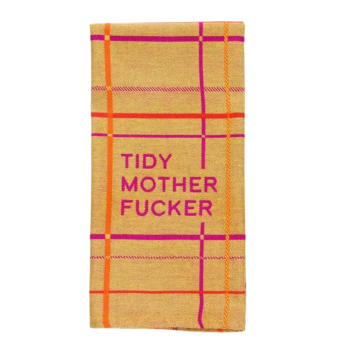 Blue Q Novelty Tea Towel 'Tidy Mother F*cker'