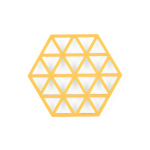 Zone Denmark Triangles Trivet Silicone Small Apricot