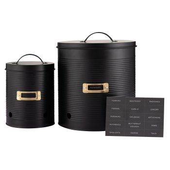 Typhoon Otto Range Root Vegetable Storage Set of 2 Ebony