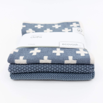 Ecovask Mixed Cloths 3 Pack Wedgewood