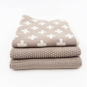 Ecovask Mixed Cloths 3 Pack Cashew