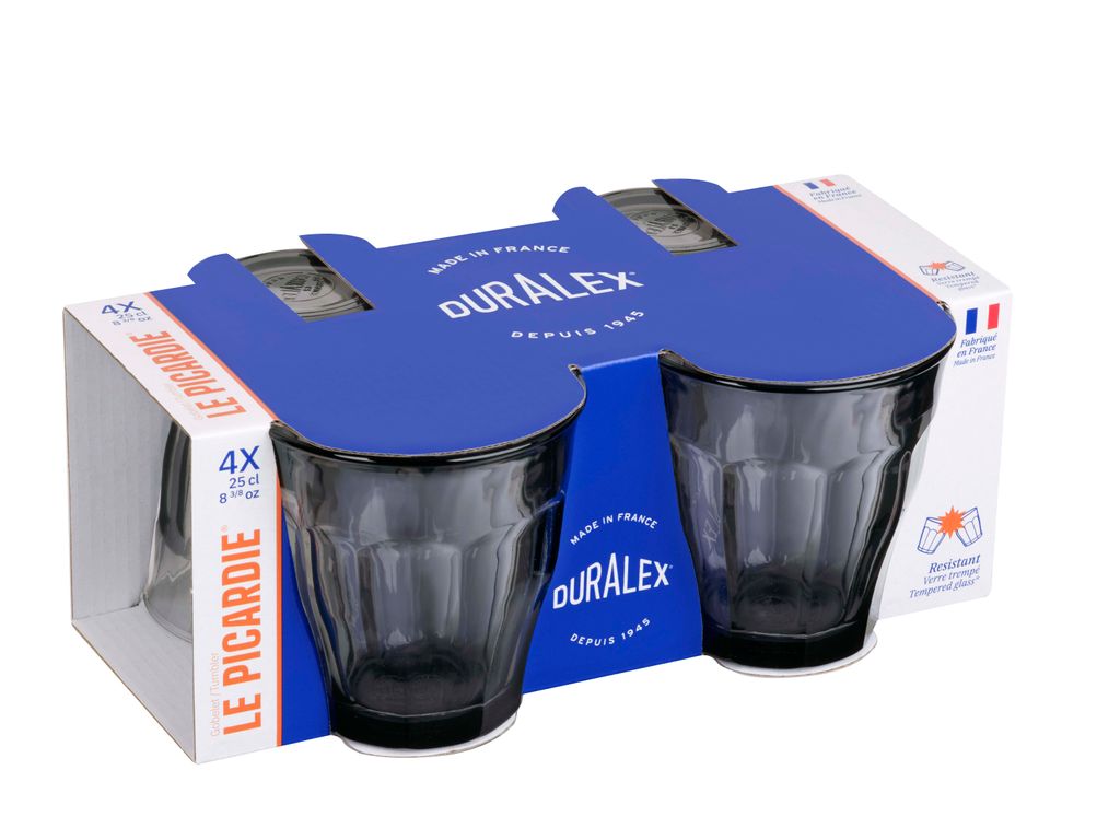 88086 – Duralex – Picardie Grey Tumbler 250ml Set 4 – PK – 01