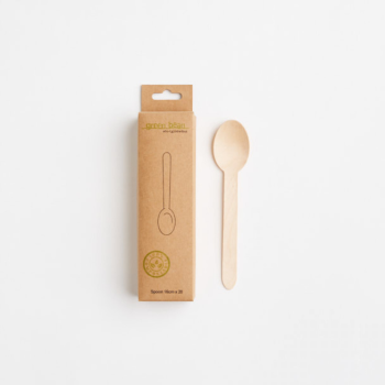 Green Bean Birchwood Cutlery Set of 20 (6 Variations) - Spoon - 16cm