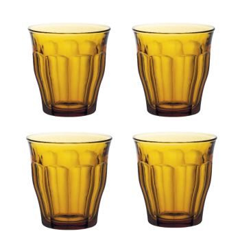 Duralex Picardie Amber Tumbler 250ml Set of 4