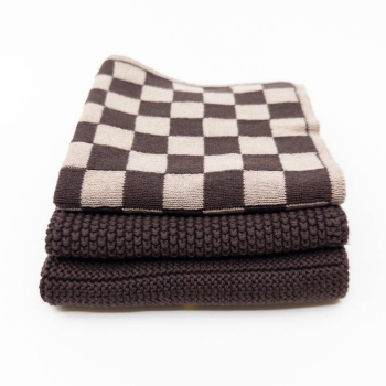 Ecovask Mixed Cloths 3 Pack Chocolate