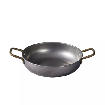 Moda Vintage Stainless Steel Round Serving Dish Large