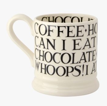 Black Toast Mug All over writing side