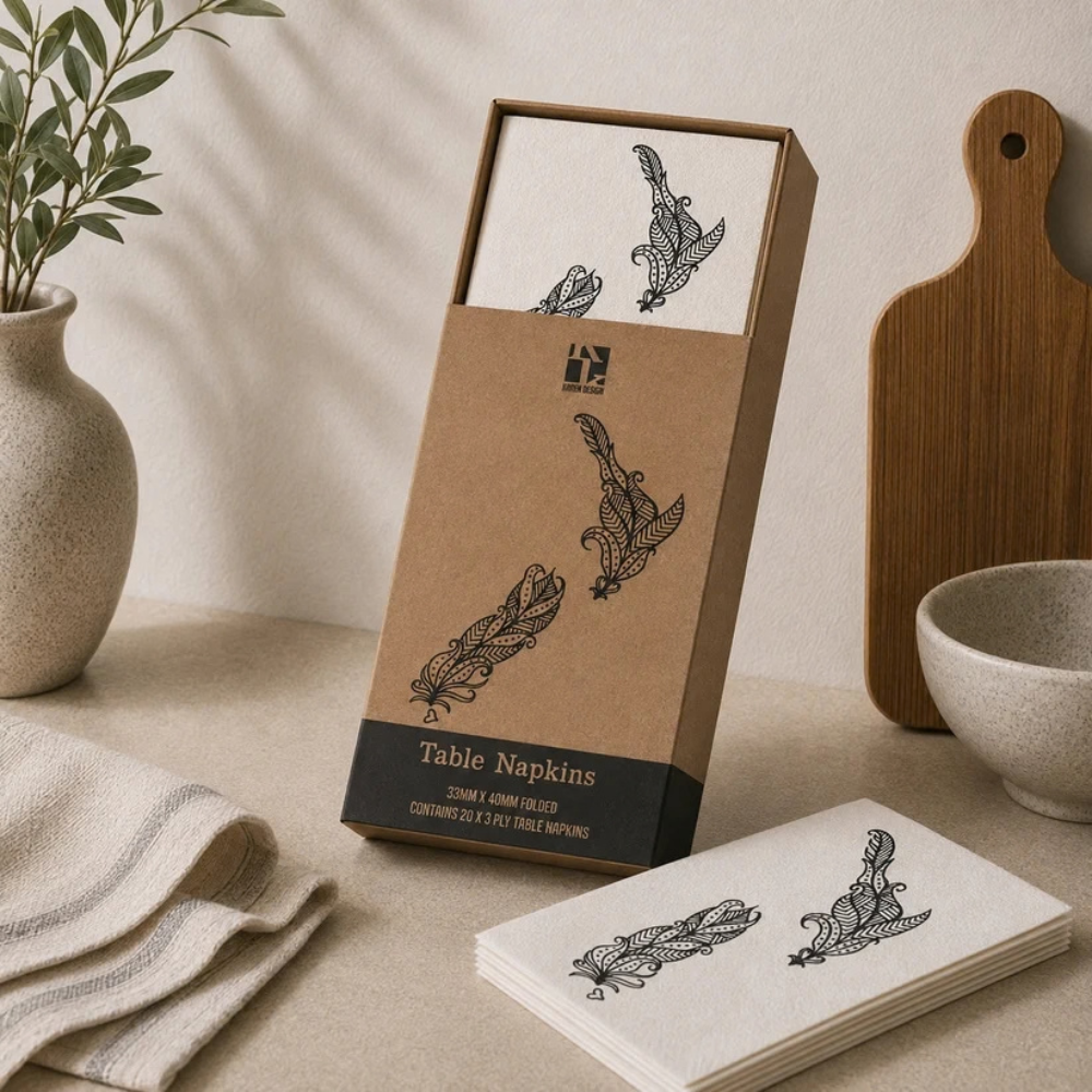 Karen Design Paper Napkins NZ Map